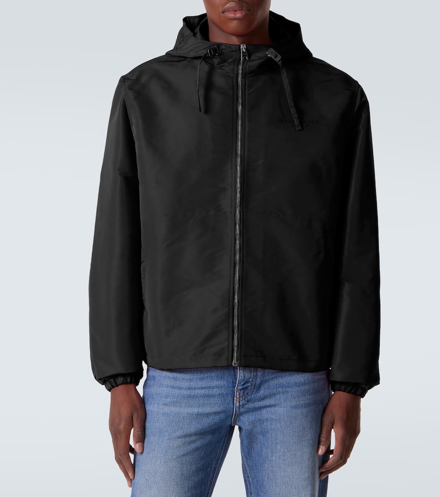 Givenchy 4g Jacquard Windbreaker Jacket In Black