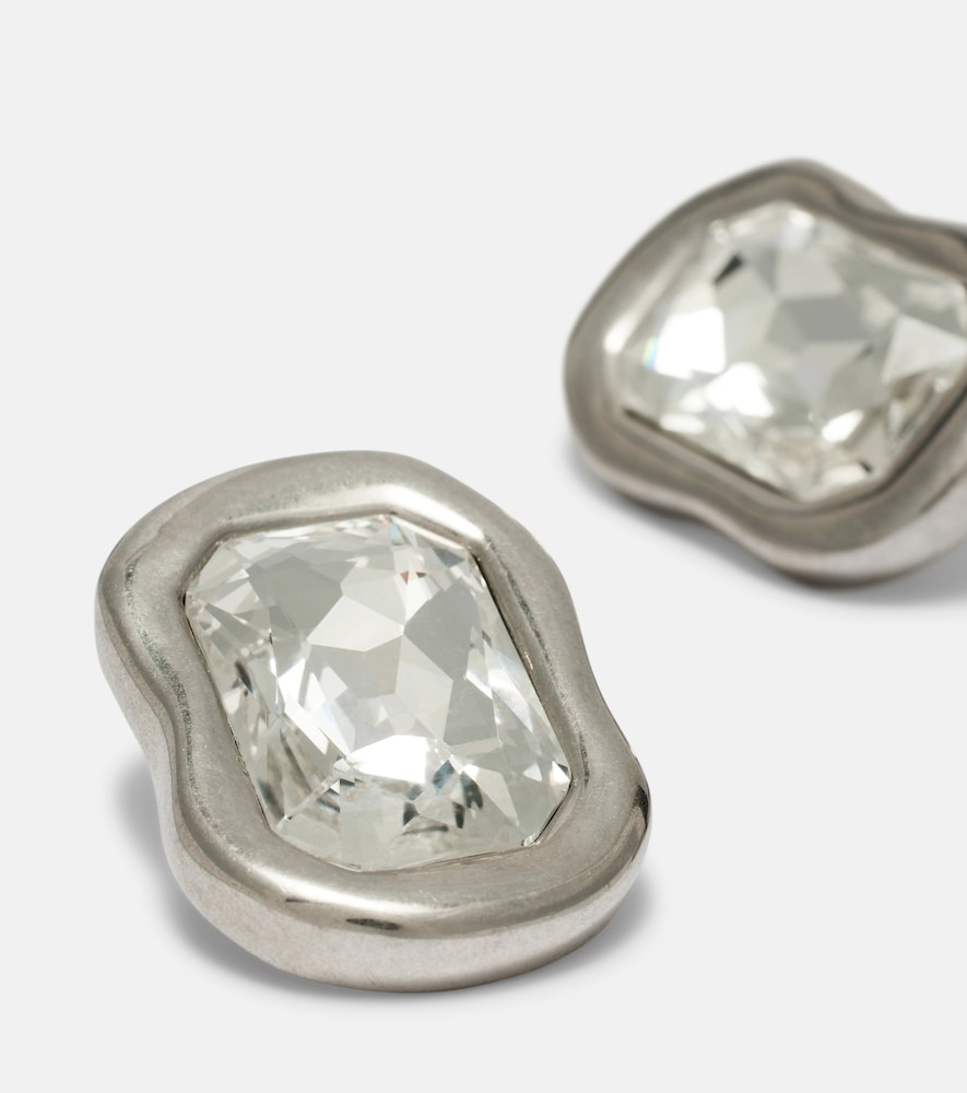  Givenchy Givenchy Pendientes Sculptural Crystal Adornados 