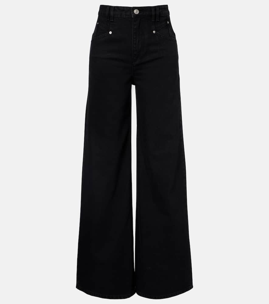 Isabel Marant Lemony Wide-leg Jeans In Black