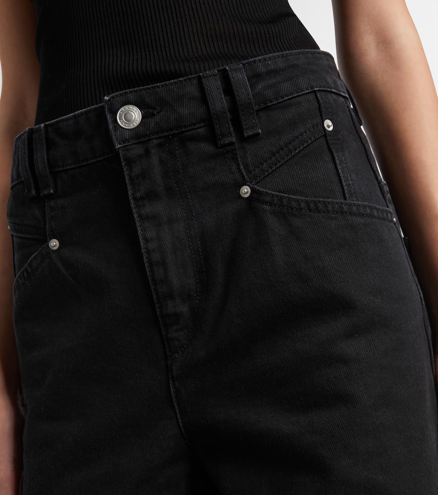 Isabel Marant Lemony Wide-leg Jeans In Black
