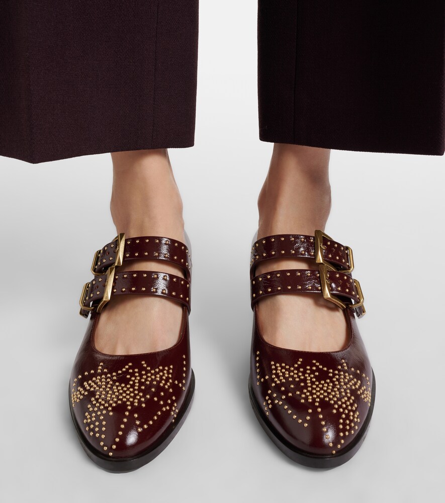 Chloé Susanna 40 Studded Leather Mary Jane Pumps