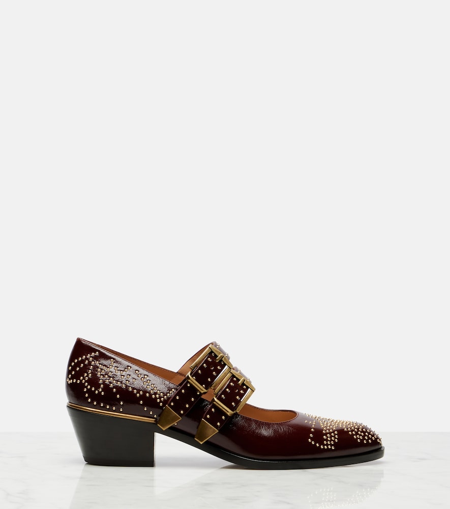  Chloe Chloé Verzierte Mary-jane-pumps Susanna 40 Aus Leder 