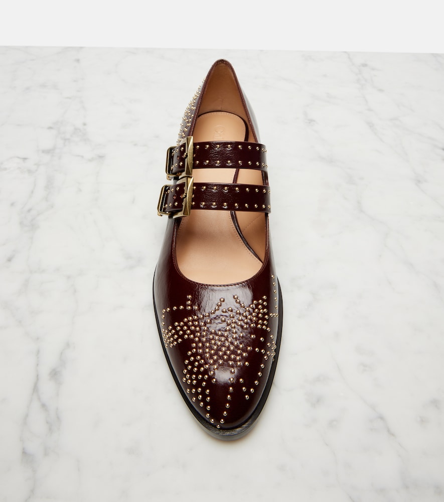  Chloe Chloé Verzierte Mary-jane-pumps Susanna 40 Aus Leder 