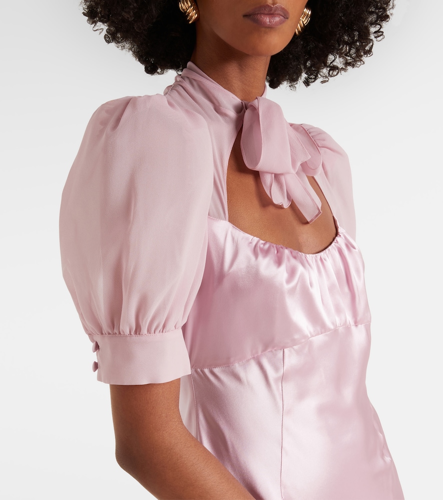  Alessandra Rich Alessandra Rich Robe Aus Seidensatin 