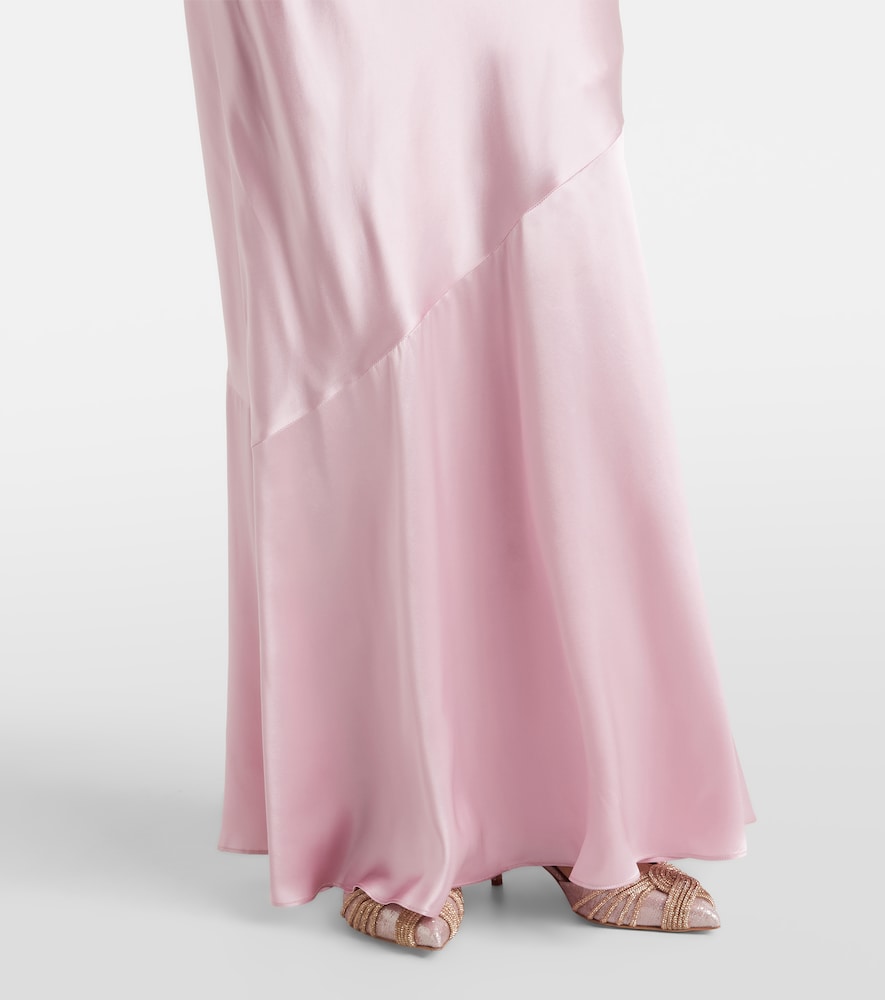  Alessandra Rich Alessandra Rich Robe Aus Seidensatin 
