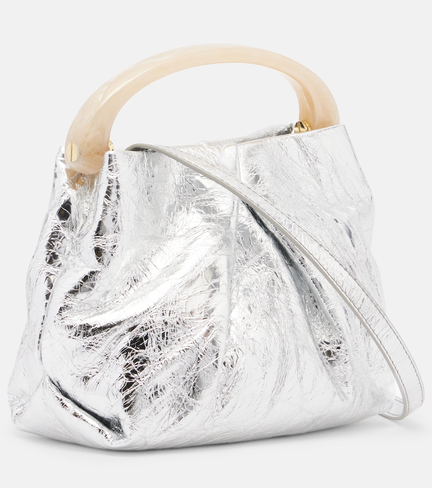  Dries Van Noten Dries Van Noten Henkeltasche Crisp Mini Aus Metallic-leder 
