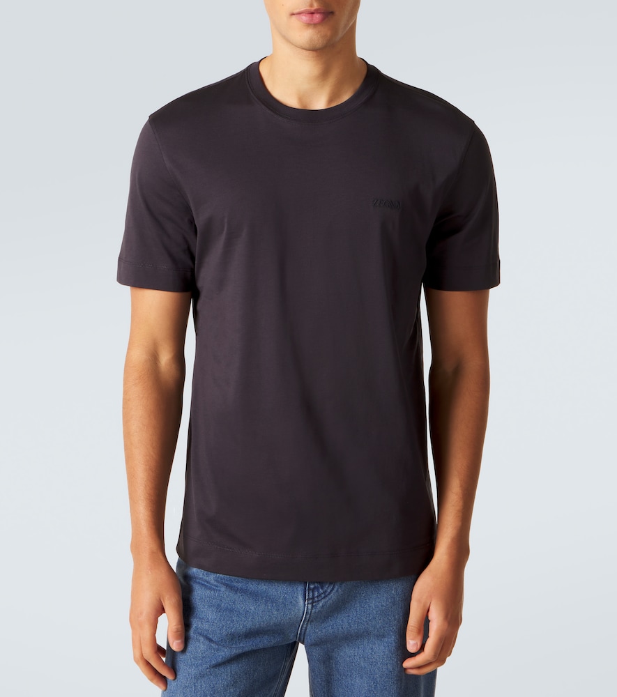  Zegna Zegna T-shirt Aus Baumwoll-jersey Mit Logo 