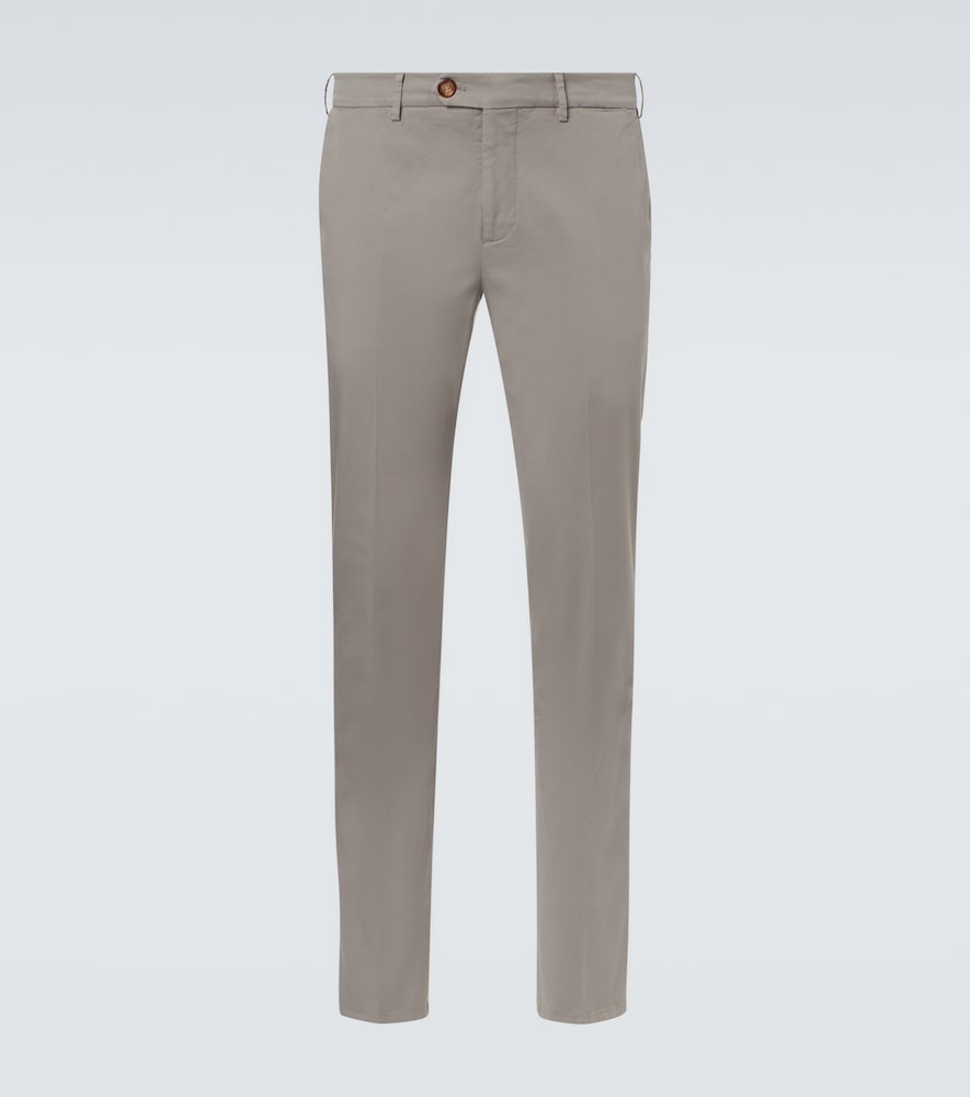 Brunello Cucinelli Men's Grey Cotton Slim Pants UK Size 36 - Mytheresa