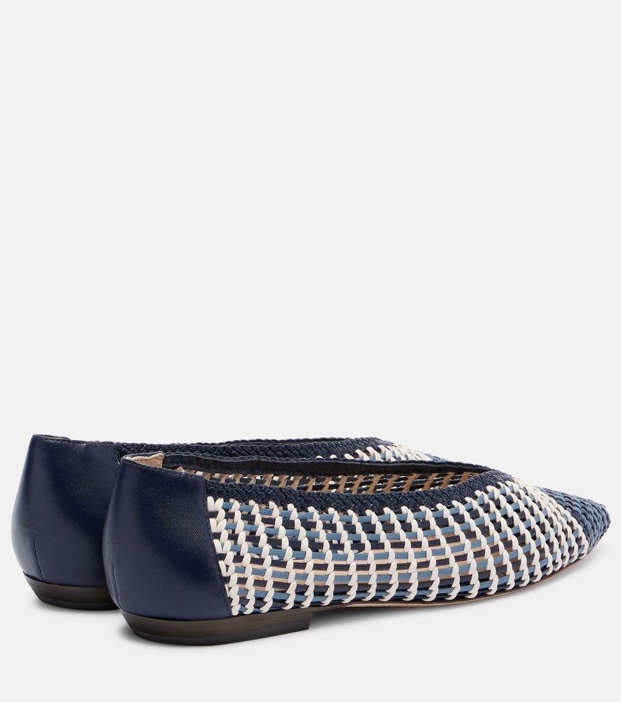  Veronica Beard Veronica Beard Bancroft Woven Leather Ballet Flats 