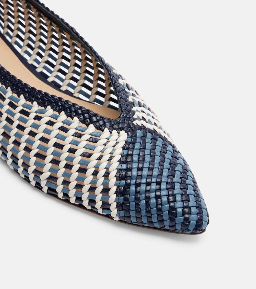  Veronica Beard Veronica Beard Bancroft Woven Leather Ballet Flats 