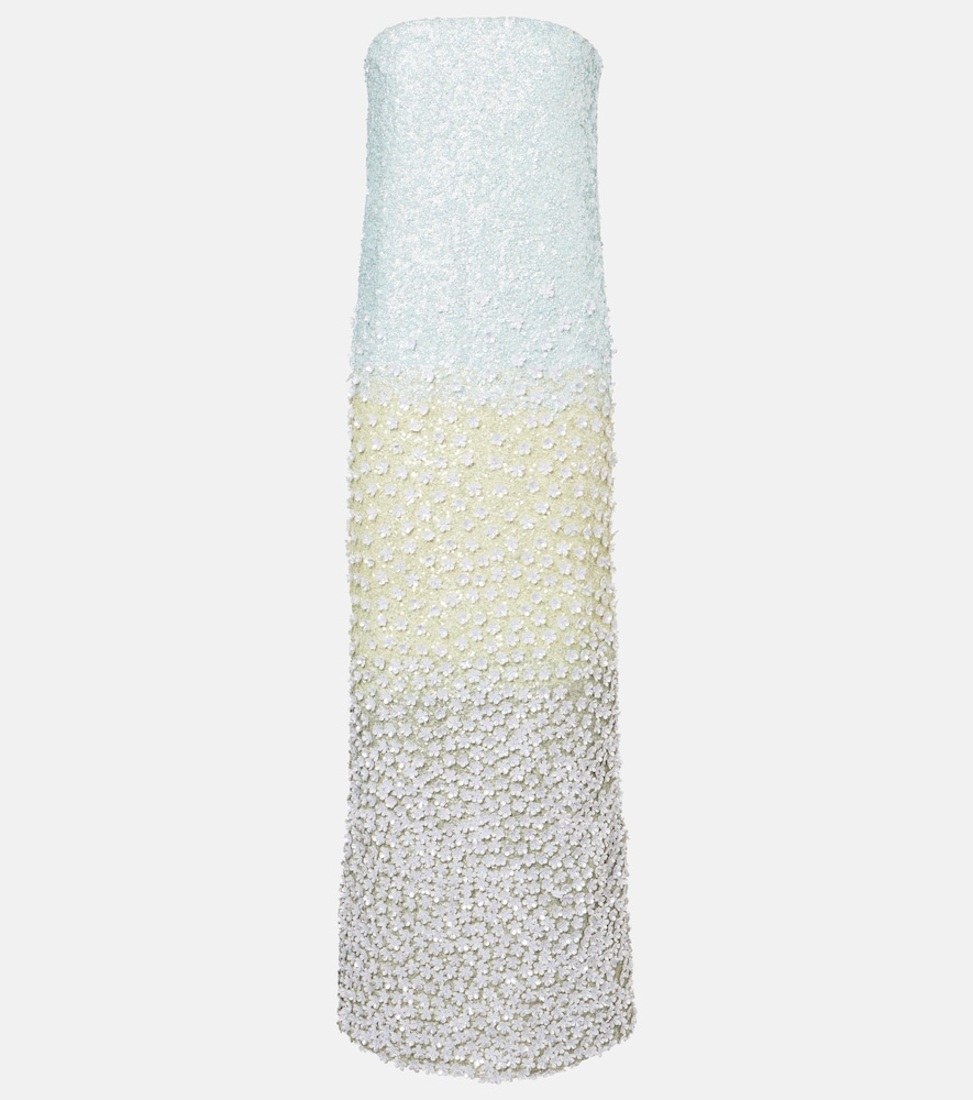 La Fuori Là Fuori Embellished silk bustier dress | Thumbnail 6
