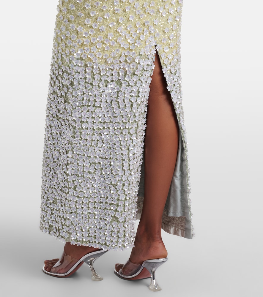  La Fuori Lã  Fuori Embellished Silk Bustier Dress 