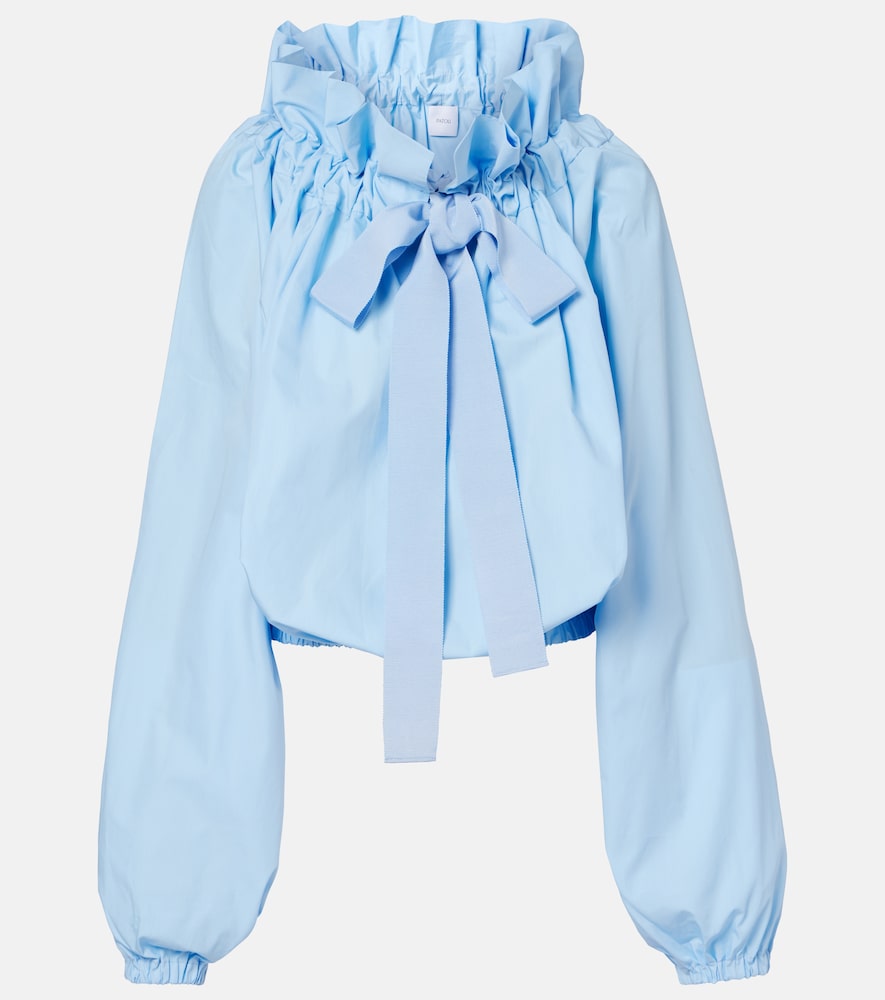 Patou Tie-neck cotton blouse
