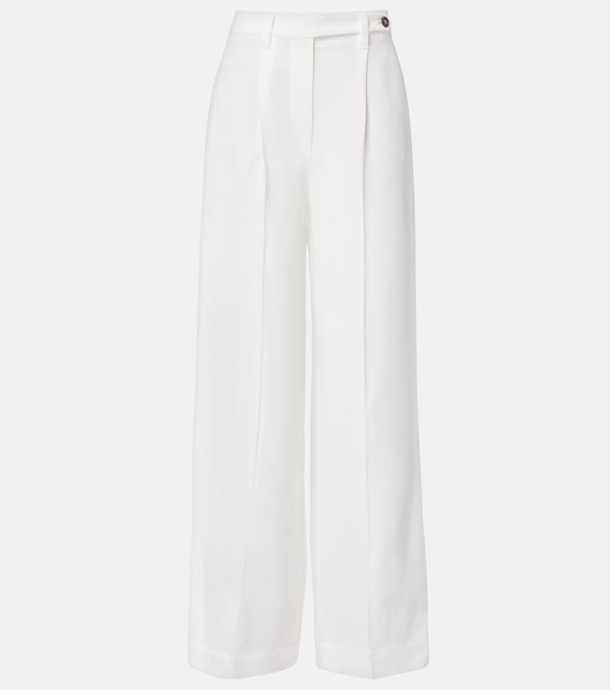 Brunello Cucinelli High-rise Wide-leg Pants In Brown