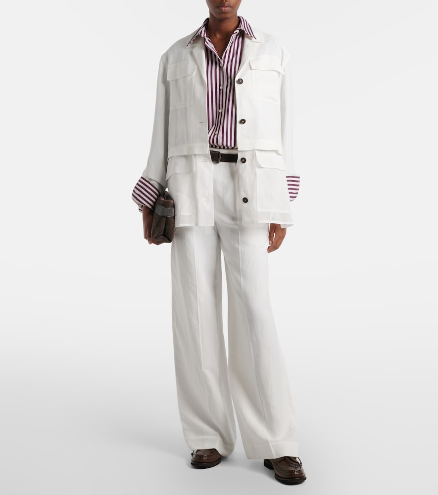 Brunello Cucinelli High-rise wide-leg pants