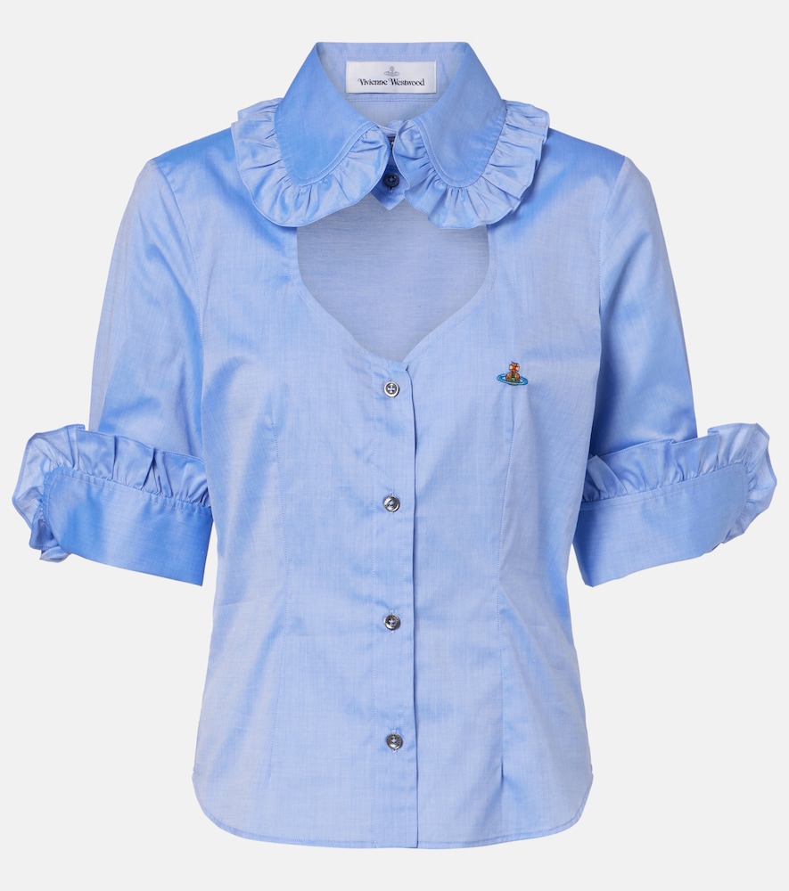 Vivienne Westwood Toulouse Frill cutout cotton poplin shirt