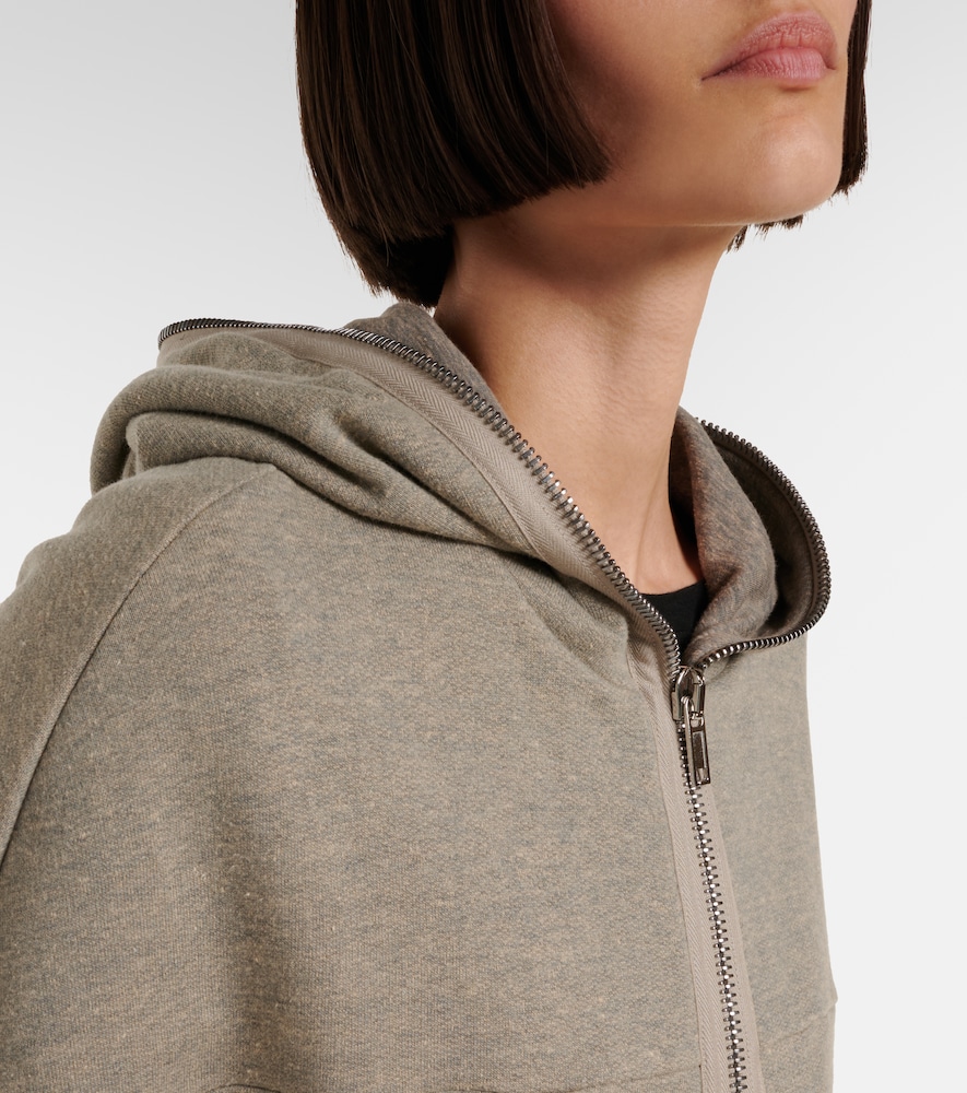  Rick Owens Rick Owens Cropped Cotton-blend Jersey Hoodie 
