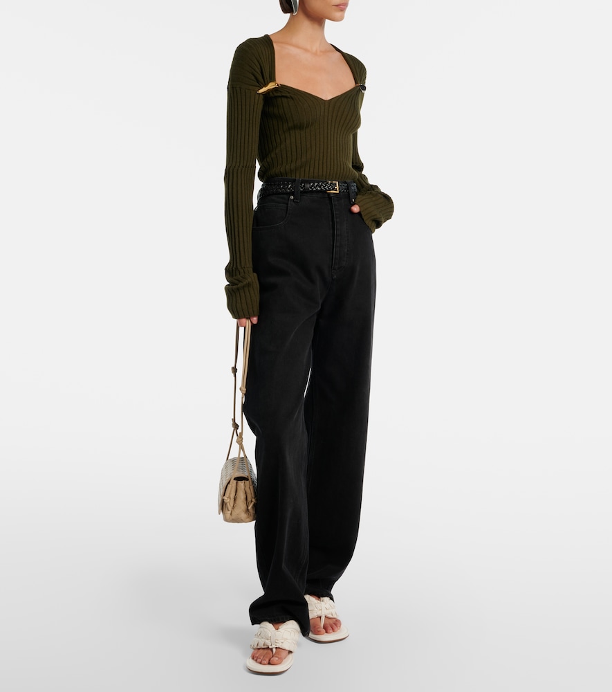 Bottega Veneta Ribbed-knit cashmere and silk top