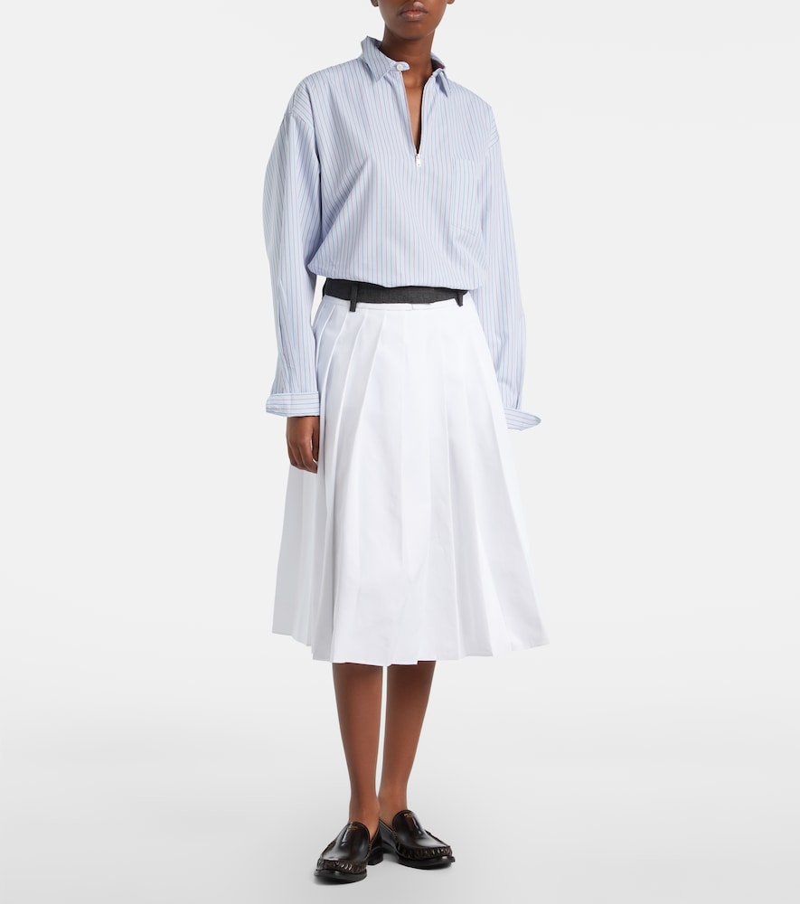 Prada Chevron striped oversized cotton shirt