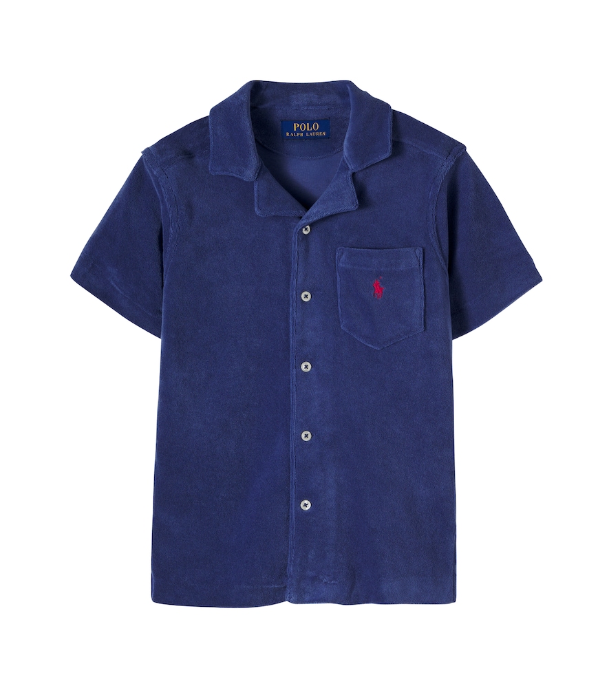 Polo Ralph Lauren Kids Blue Cotton-Blend Terry Polo Shirt Y Size 13-14 - Mytheresa
