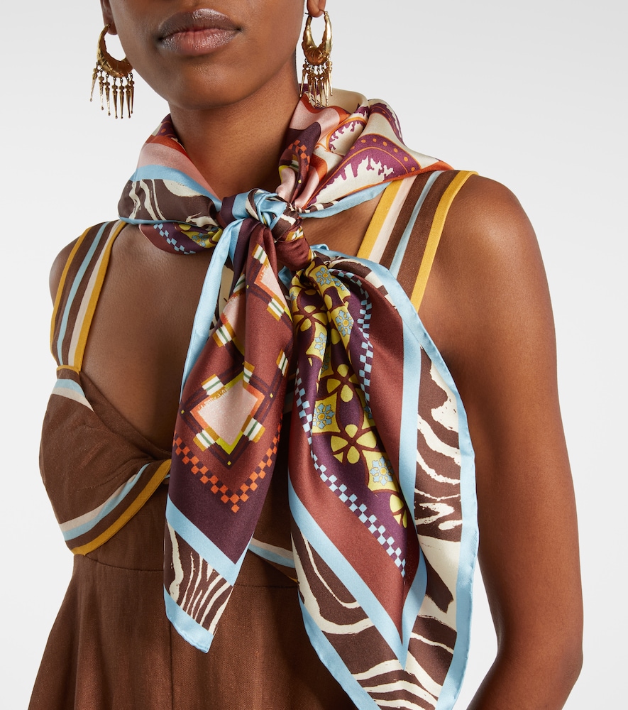 Alémais Wilson printed silk twill scarf