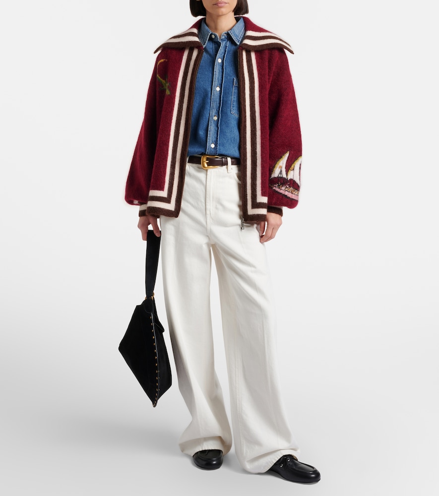  Alemais Alã©mais X Mokshini Mohair And Wool-blend Cardigan 
