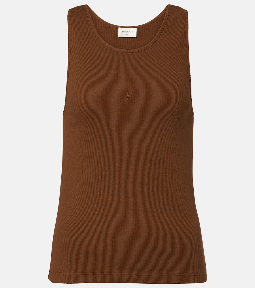Saint Laurent Cassandre cotton jersey tank top | Thumbnail 7 Saint Laurent Cassandre cotton jersey tank top | Thumbnail 7