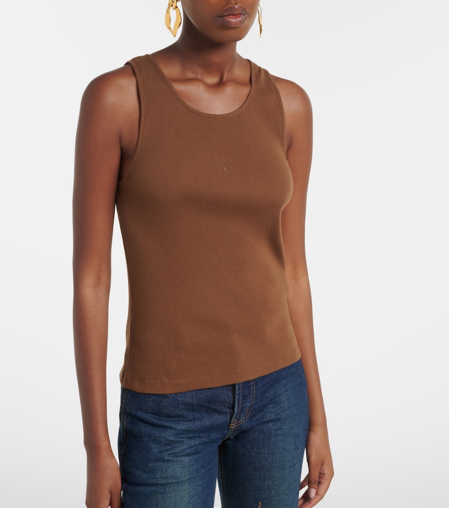  Saint Laurent Saint Laurent Top Cassandre Aus Rippstrick 