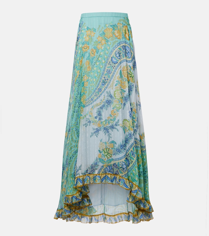 Etro Floral asymmetric silk maxi skirt | Thumbnail 7
