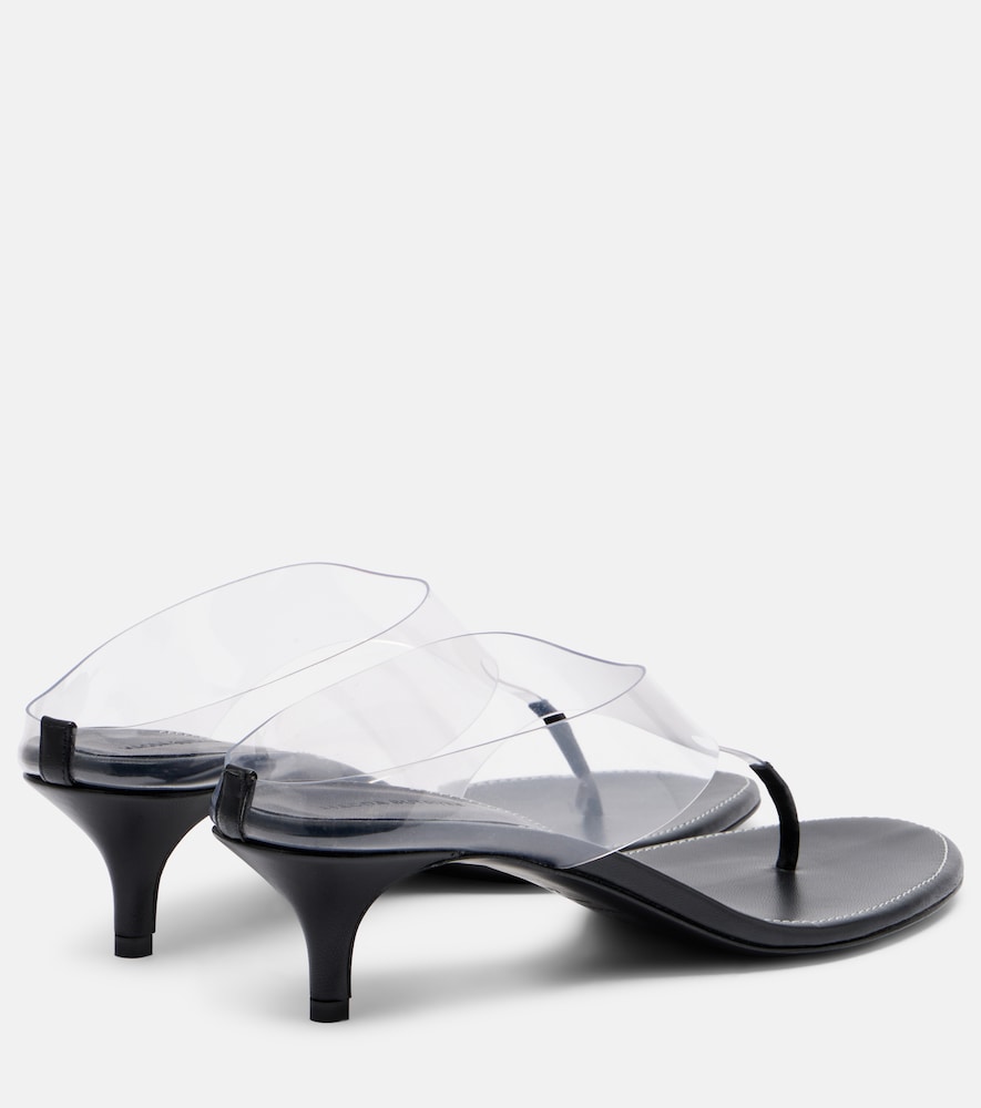  Magda Butrym Magda Butrym Leather And Pvc Thong Sandals 