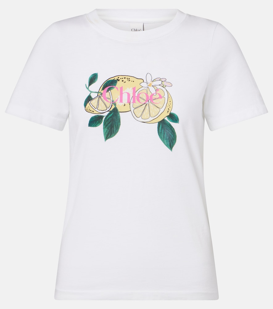 Chloé Bedrucktes T-Shirt aus Baumwolle