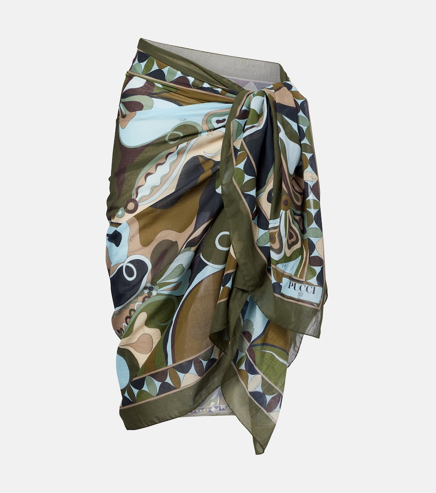 Pucci Orchidee cotton beach cover-up