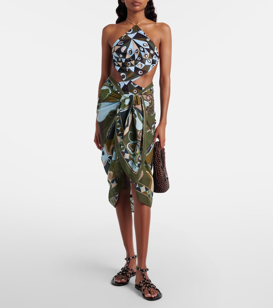 Pucci Orchidee cotton beach cover-up