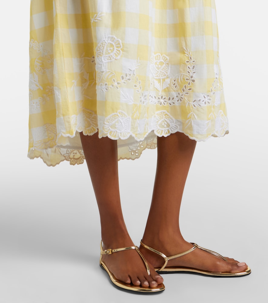  Juliet Dunn Juliet Dunn Besticktes Midikleid Aus Baumwolle 