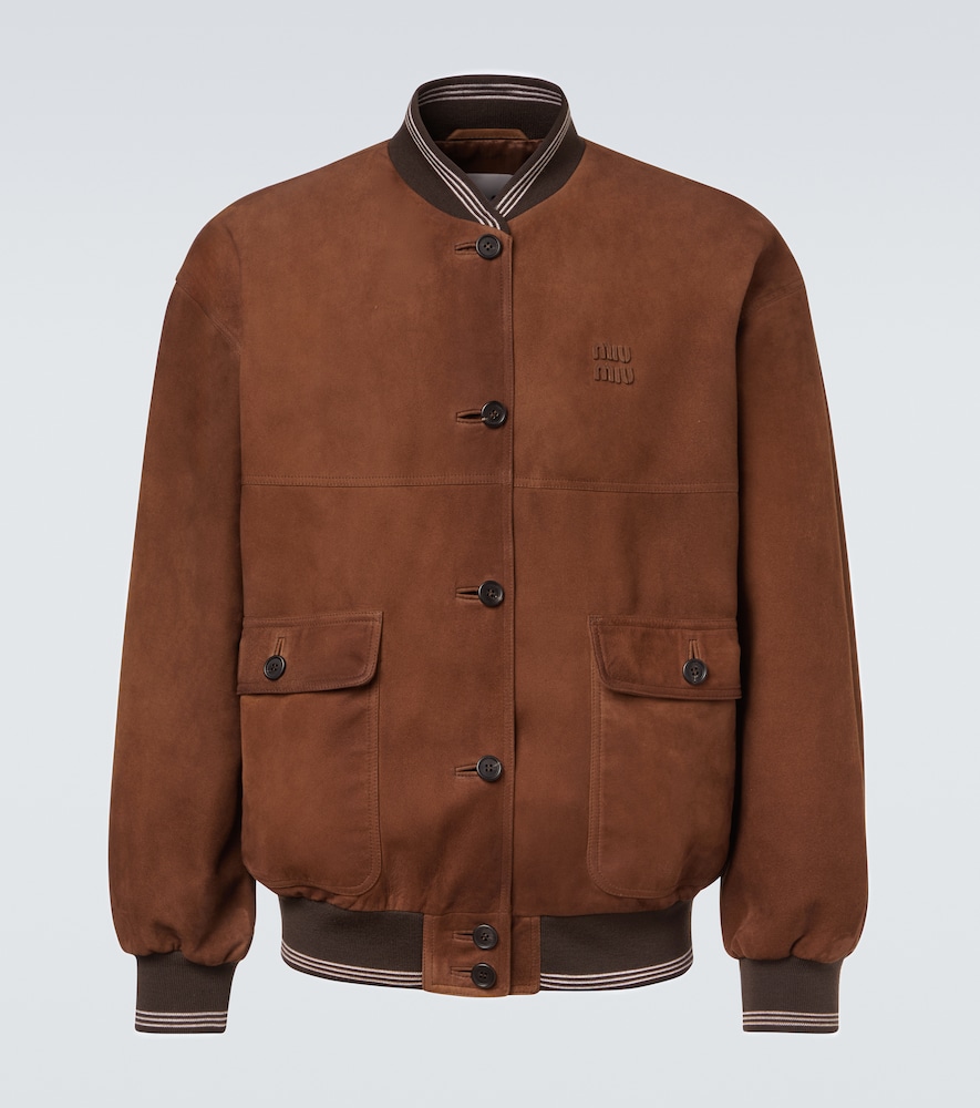 Miu Miu Suede bomber jacket