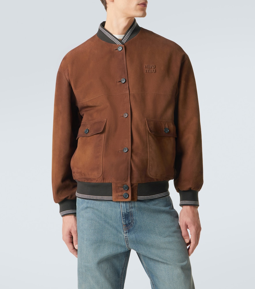  Miu Miu Miu Miu Suede Bomber Jacket 
