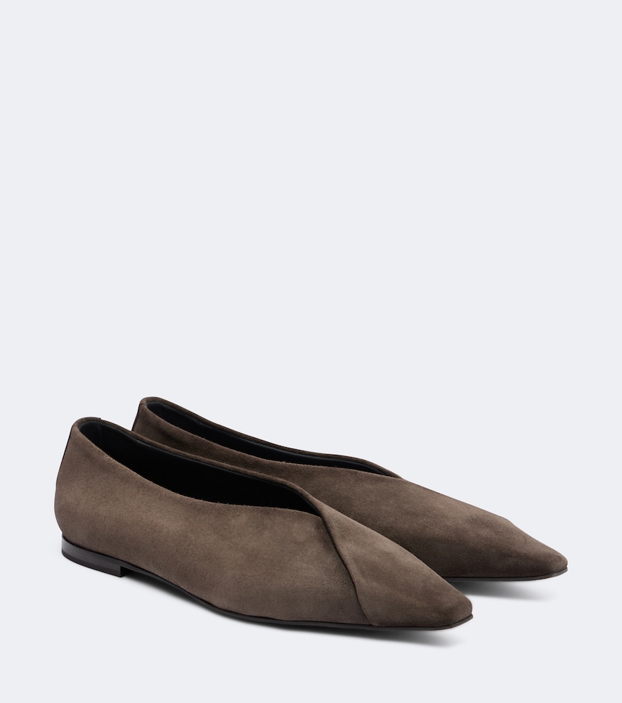 Ballerinas aus Veloursleder