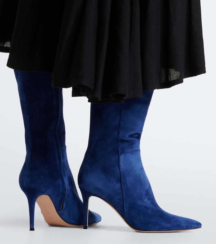 Suede Knee-High Boots