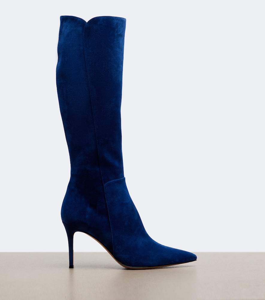 Suede Knee-High Boots