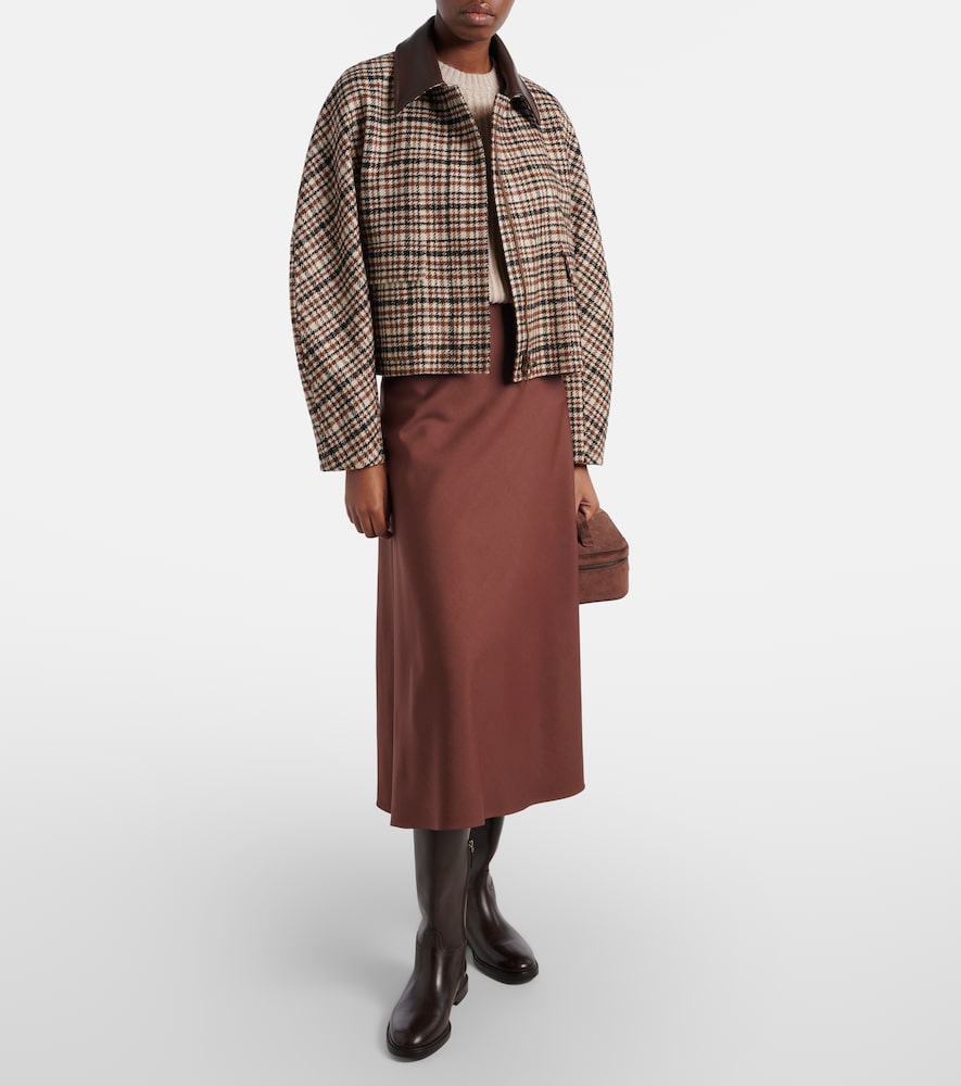 Brunello Cucinelli Wool-blend midi skirt