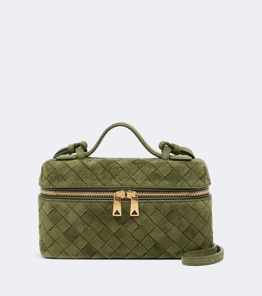 Borsa Bang Bang in suede Intrecciato
