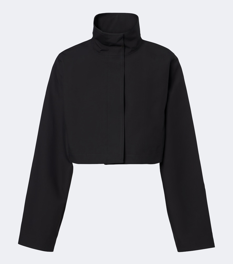 Alaïa Cropped Jacke aus Baumwolle und Seide