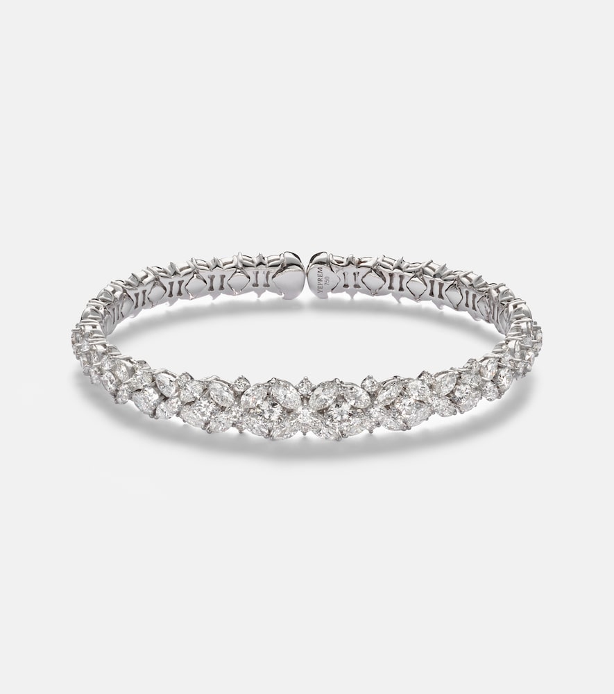 Armreif Y-Couture aus 18kt Weißgold mit Diamanten