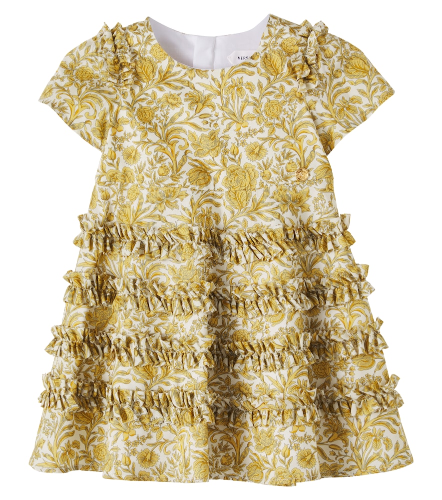 Baby â Abito in cotone con stampa floreale e volant