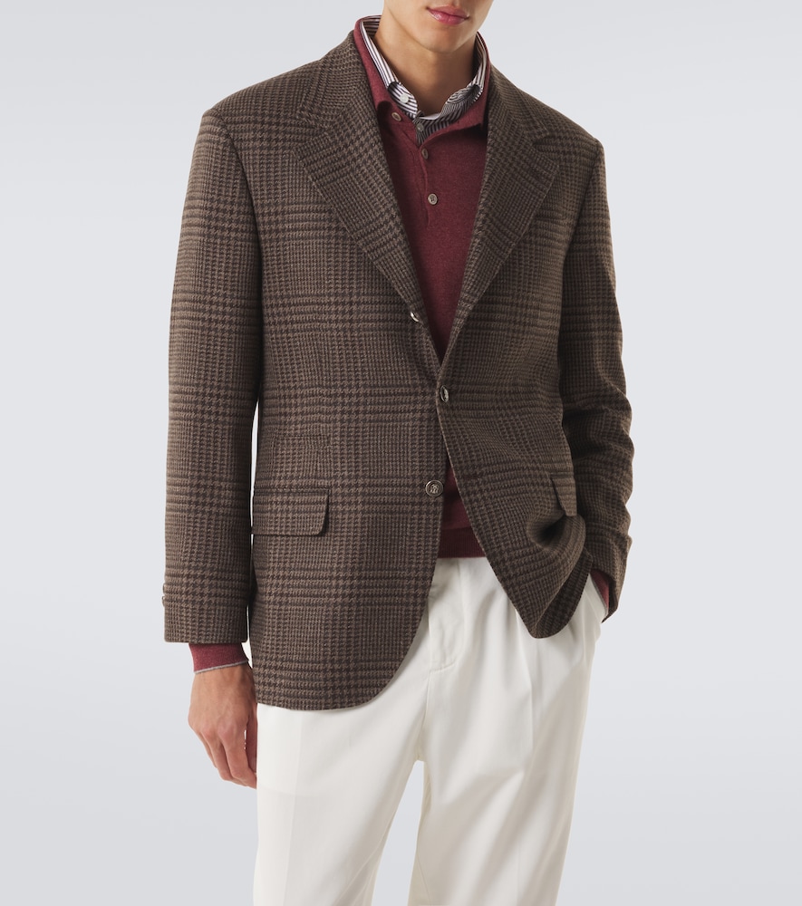 Prince Of Wales Check Cashmere Blazer