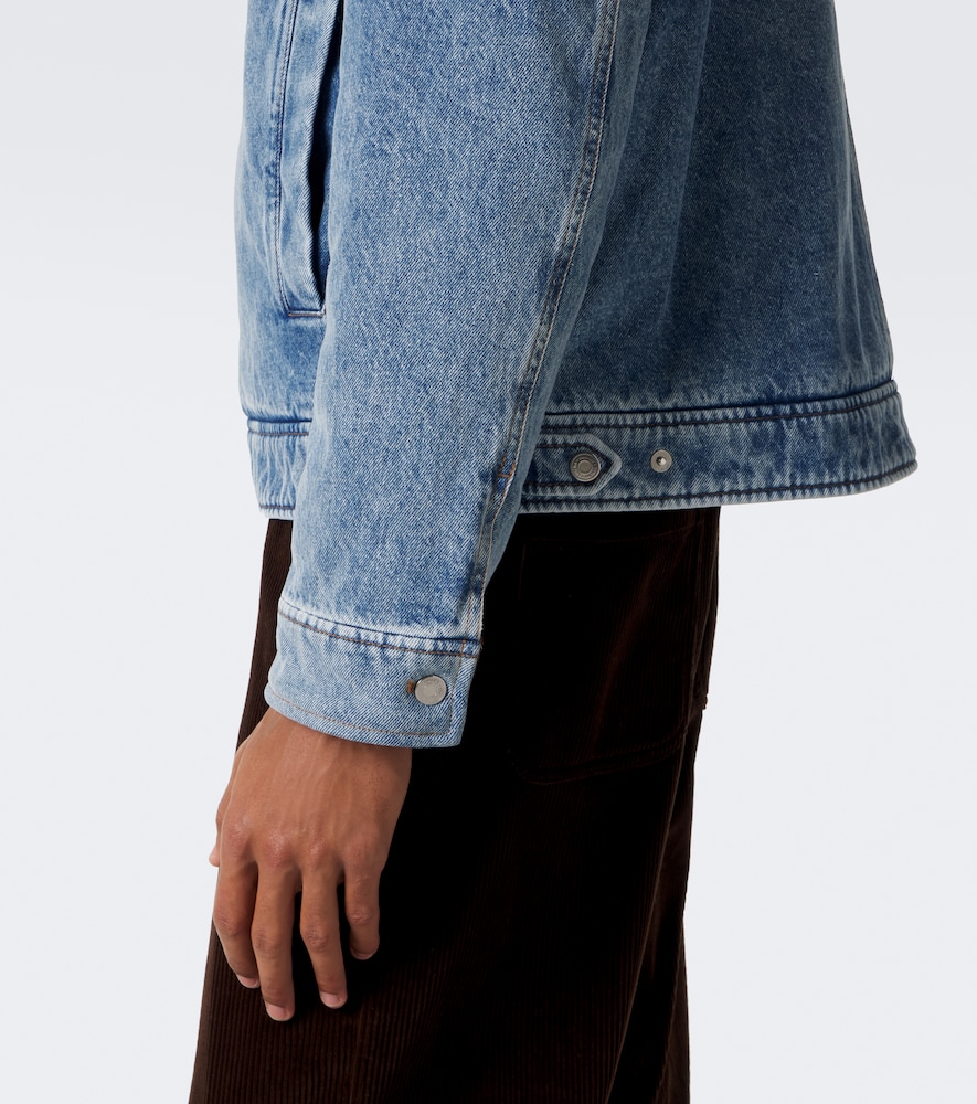 Ami De Coeur Corduroy-Trimmed Denim Jacket