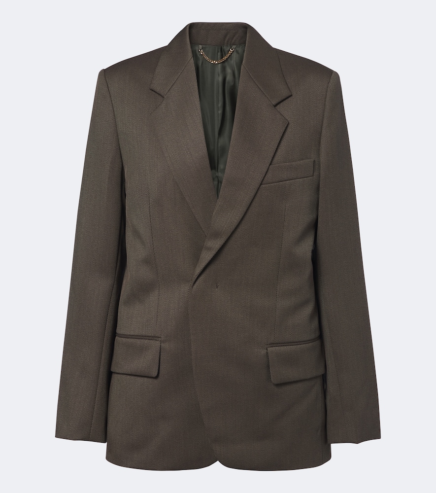 Blazer in twill di lana vergine