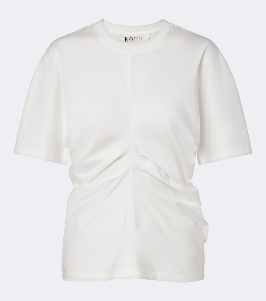 Róhe T-shirt in misto cotone e seta