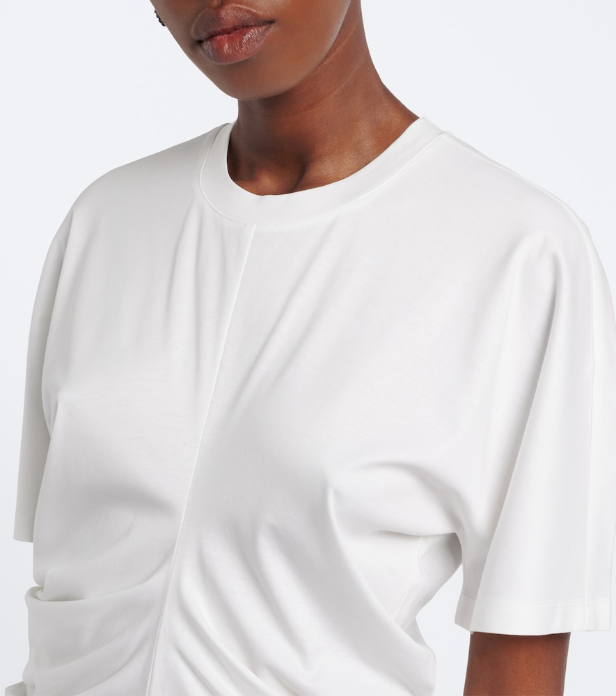 Róhe Gathered Cotton And Silk-Blend T-Shirt