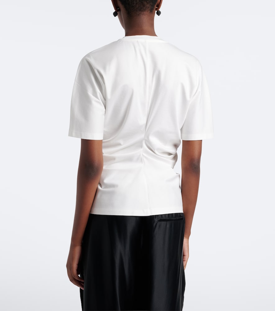 Róhe Gathered Cotton And Silk-Blend T-Shirt